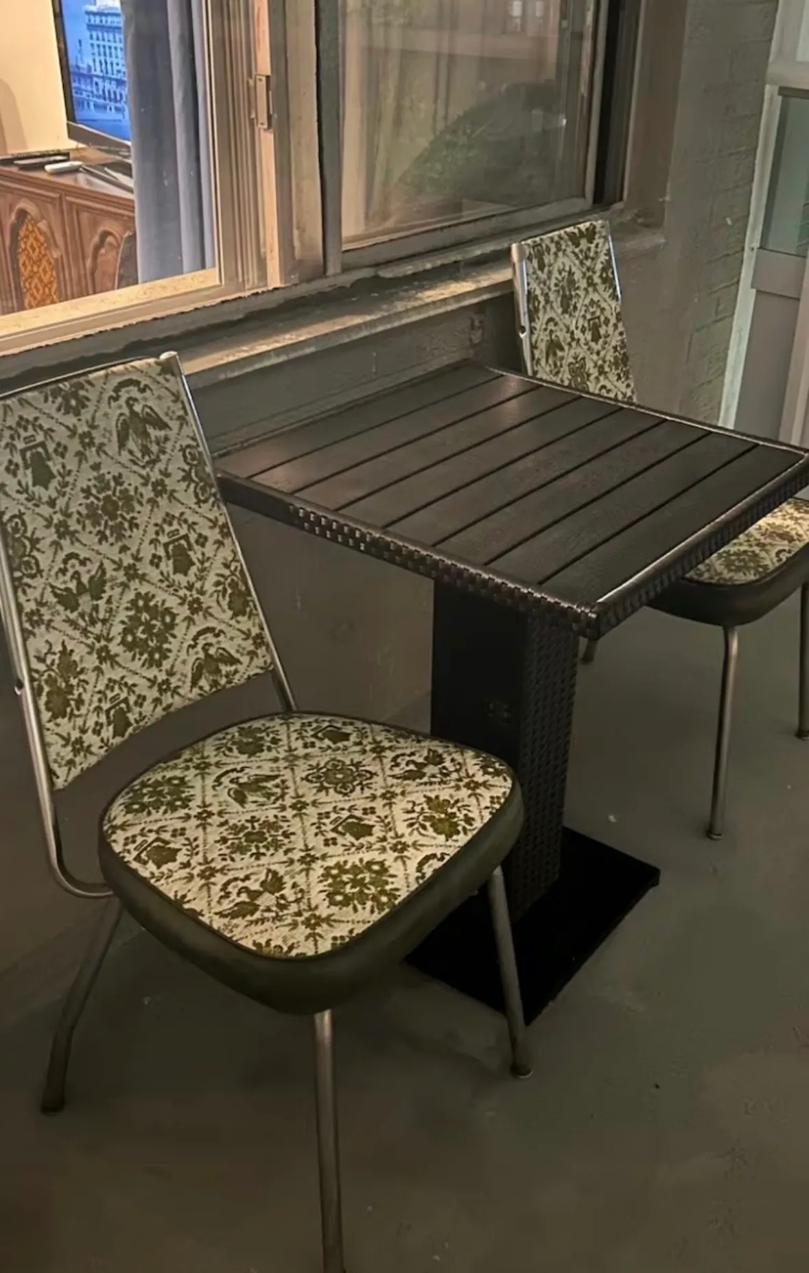 Photo of balcony chairs and table